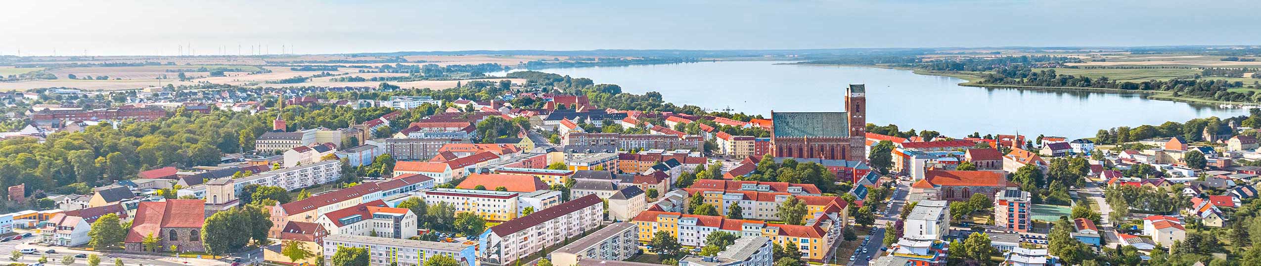 Prenzlau City Uckersee und Marienkirche Prenzlau City Uckersee und Marienkirche