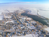 Dekoration Luftbild Uckermark Winter